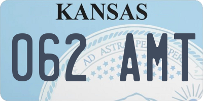 KS license plate 062AMT