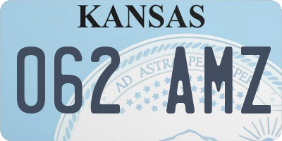 KS license plate 062AMZ