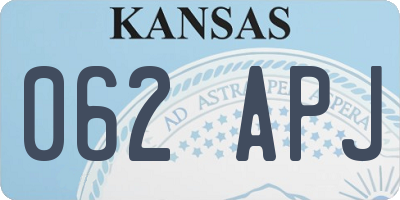 KS license plate 062APJ