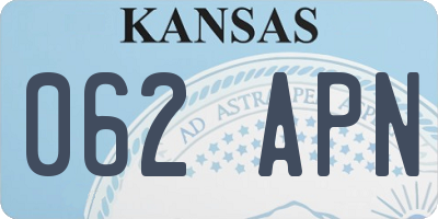 KS license plate 062APN