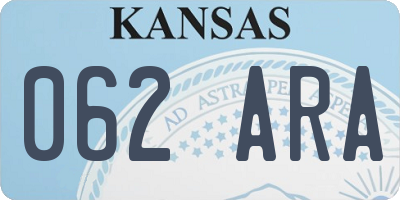 KS license plate 062ARA