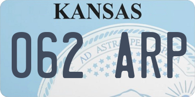 KS license plate 062ARP