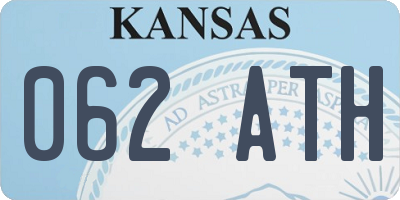KS license plate 062ATH