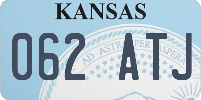 KS license plate 062ATJ