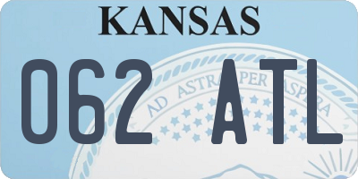 KS license plate 062ATL