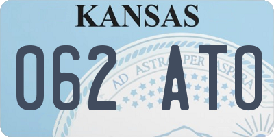 KS license plate 062ATO