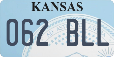 KS license plate 062BLL