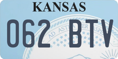 KS license plate 062BTV