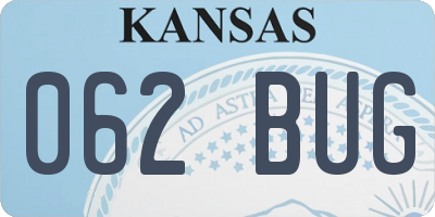 KS license plate 062BUG