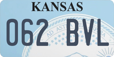 KS license plate 062BVL