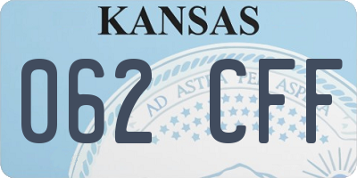 KS license plate 062CFF