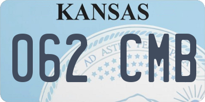 KS license plate 062CMB