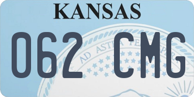 KS license plate 062CMG