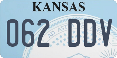 KS license plate 062DDV