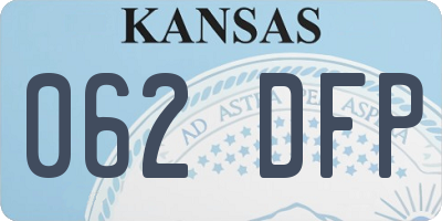 KS license plate 062DFP