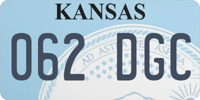 KS license plate 062DGC
