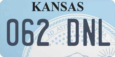 KS license plate 062DNL
