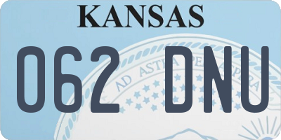 KS license plate 062DNU