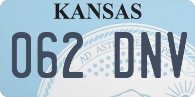 KS license plate 062DNV