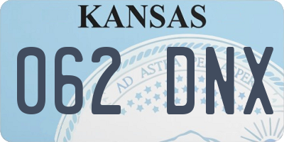 KS license plate 062DNX
