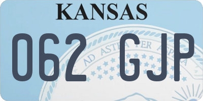 KS license plate 062GJP