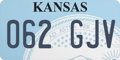 KS license plate 062GJV