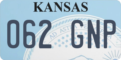 KS license plate 062GNP