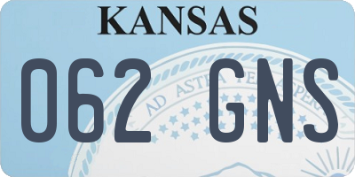KS license plate 062GNS