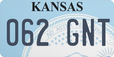 KS license plate 062GNT
