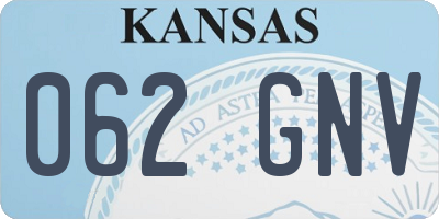 KS license plate 062GNV