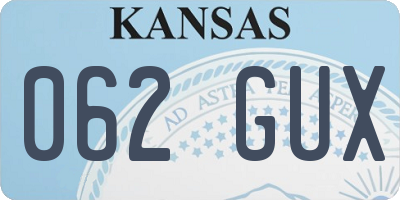 KS license plate 062GUX