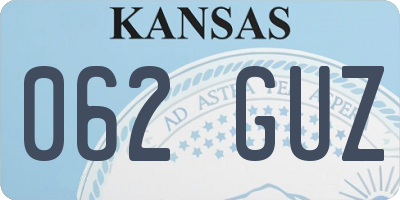 KS license plate 062GUZ