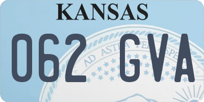 KS license plate 062GVA