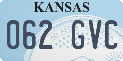 KS license plate 062GVC
