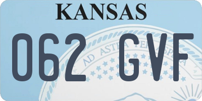KS license plate 062GVF