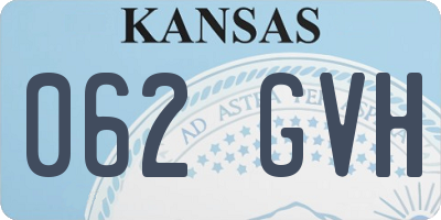 KS license plate 062GVH