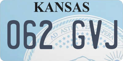KS license plate 062GVJ