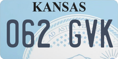 KS license plate 062GVK