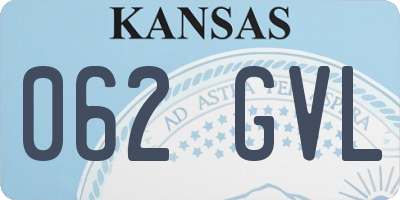 KS license plate 062GVL