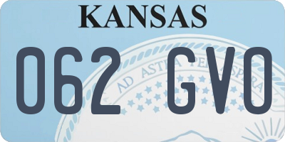 KS license plate 062GVO