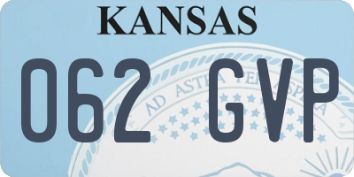 KS license plate 062GVP