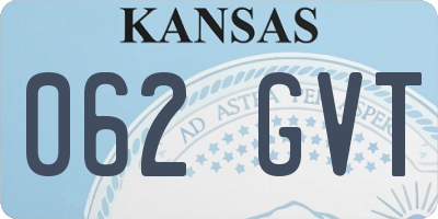 KS license plate 062GVT