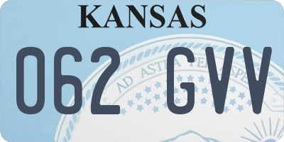 KS license plate 062GVV