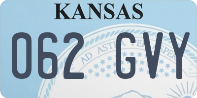 KS license plate 062GVY