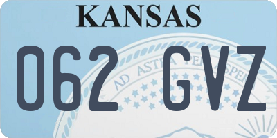KS license plate 062GVZ