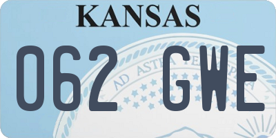 KS license plate 062GWE