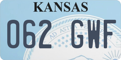 KS license plate 062GWF