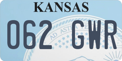 KS license plate 062GWR