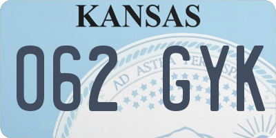 KS license plate 062GYK