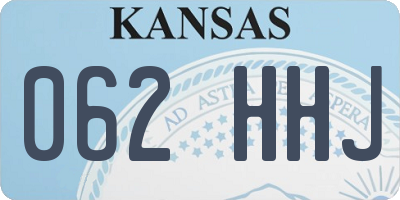 KS license plate 062HHJ